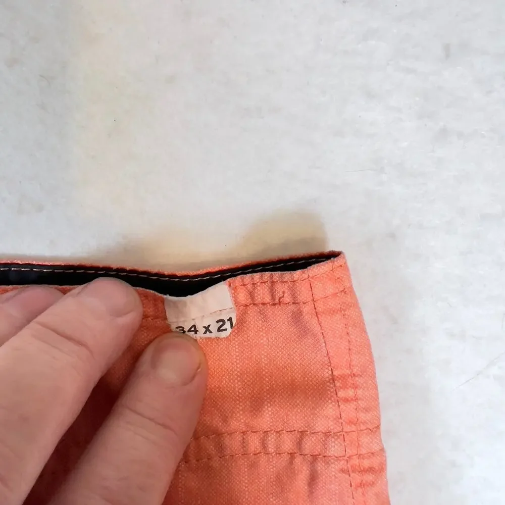 Quiksilver Boardshorts Men 34W Side Pocket Hook/Loop Fly & String Swim Beach